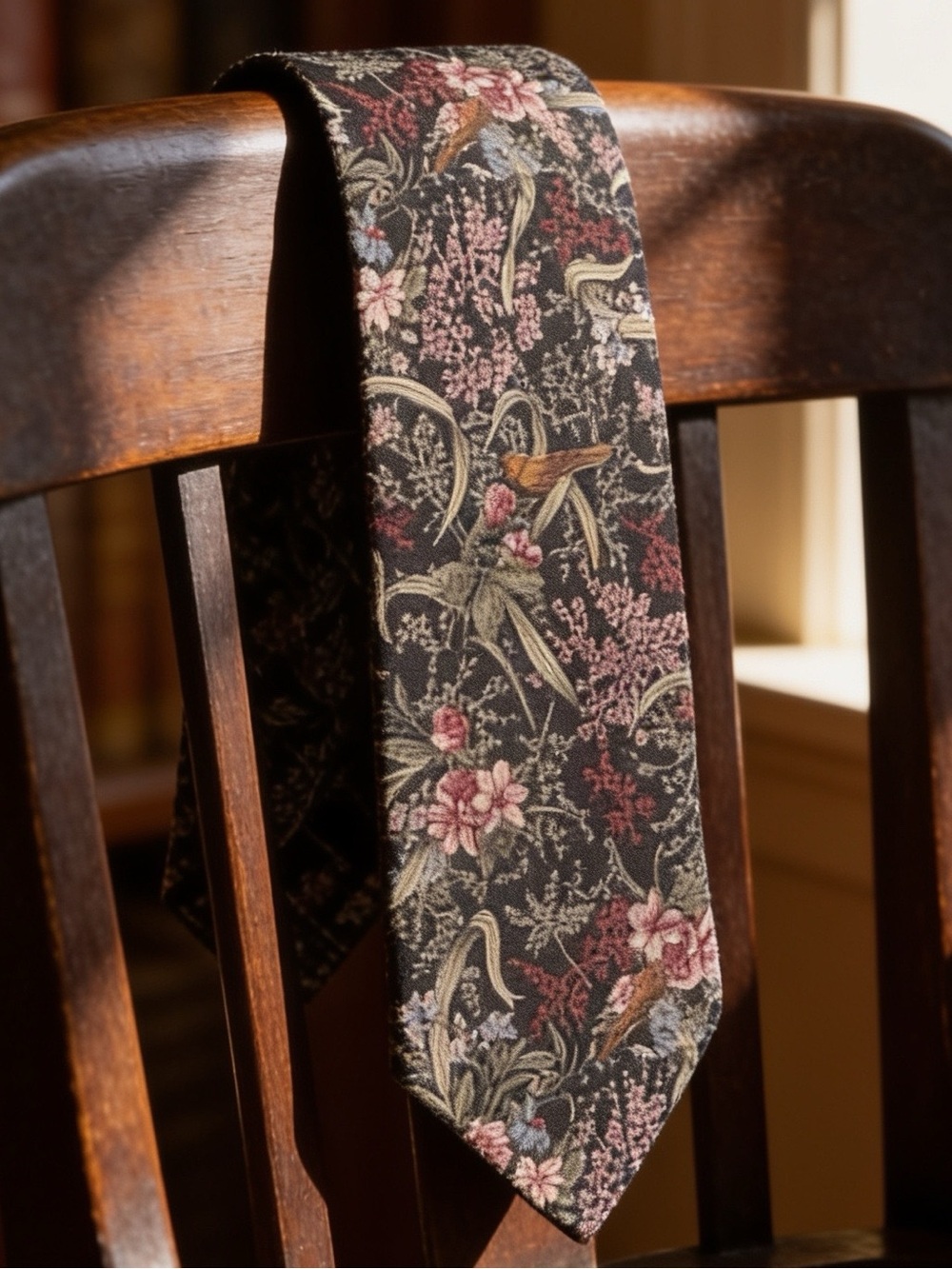 Hugo Boss men’s Floral Patterned Men's Tie silk rust
